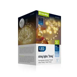 Гірлянда ColorWay Струна LED 50 5 м, теплий колір, 3 AA Battery (CW-G-50L5NB)