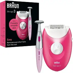 Епілятор Braun Silk-epil 3 SE 3-202 Pink UA - мініатюра 2