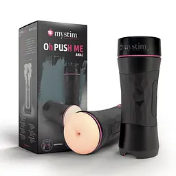 Мастурбатор-попка Mystim O(h) Push Me Anus, можна стискати та регулювати вакуум - мініатюра 6