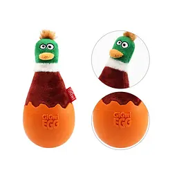 Іграшка для Собак Gigwi Egg Качка Неваляшка з пищалкою 14 см - мініатюра 5