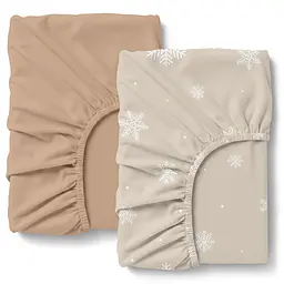 Набір простирадло на резинц фланель 80х160 BEIGE SNOW COSAS (4822052485545)