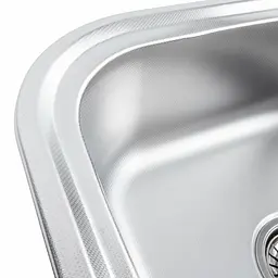 Кухонна мийка з нержавіючої сталі закруглена Platinum декор 7848 (0,8/180 мм), R, Decor - мініатюра 9