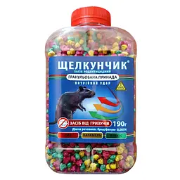 Засіб від пацюків Щелкунчик гранула в пляшці 190г 