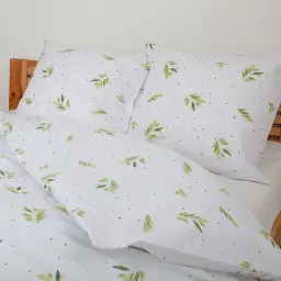 Постільна білизна ТЕП Happy Sleep Duo Greece ранфорс євро біло-зелена - мініатюра 5