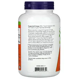 Натуральна добавка NOW Maca Pure Certified Organic, 198 грам - мініатюра 3