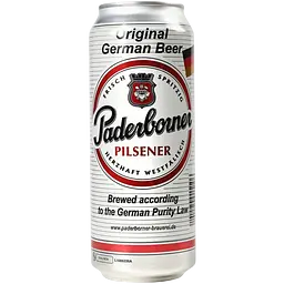 Упаковка пива Paderborner Pilsener світле 4.8% з/б 6 л (12 шт. х 0.5 л) - мініатюра 4