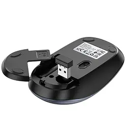 Миша бездротова Borofone BG13 Winner 2.4G Black/Metal gray - мініатюра 3