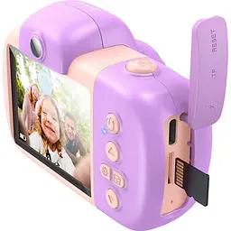 Дитяча фотокамера Hoco DV201 Dual Lens Pink [136174] - мініатюра 4