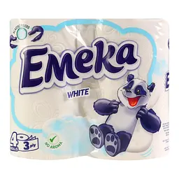 Тришаровий туалетний папір Emeka White 4 рулони (75423) - мініатюра 3