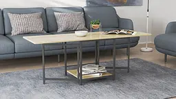 Стіл журнальний трансформер Куб Комбо Ferrum-decor 540x532x500 Чорний метал ДСП - Дуб Сонома 16 мм (FRD-105153) - мініатюра 9