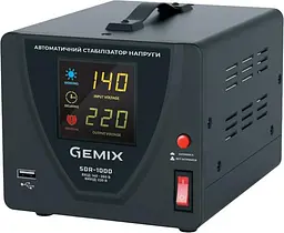 Стабілізатор напруги Gemix SDR-1000 1000VA (700 Вт), вход. напряжение 140-260В, исх напряжение 220В + - 6,8% (SDR1000.700W)