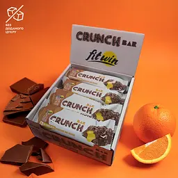 Батончик Crunch Bar 25%, 12*50 грам Шоколад-апельсин FitWin fit0024249