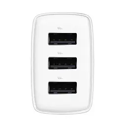 Блок живлення Baseus Compact 17W (3 USB) зарядний пристрій білий - мініатюра 4