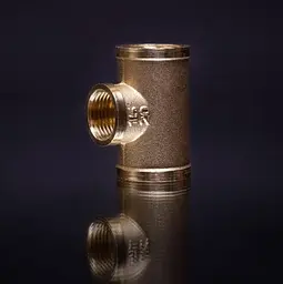 Трійник редукційний Lexline К.0212-В 3/4"х1/2"х3/4" ВВВ посилений латунь 30412 - мініатюра 2