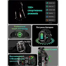 Смарт-годинник Smart Expert Nano Steel 2 ремінці Чорний (3203) - мініатюра 8