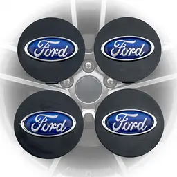Ковпачки на литі диски Ford 60х55 мм / Чорно-Сині 4 шт