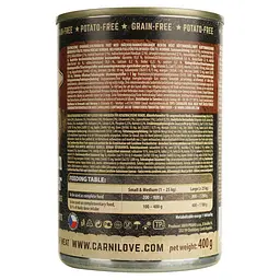 Беззерновий вологий корм для собак Carnilove Adult Venison & Reindeer з олениною 400 г - мініатюра 4