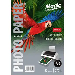 Фотопапір Magic Premium А3 полотно Льон RC 270 г/м² Білий 20 шт (10988)