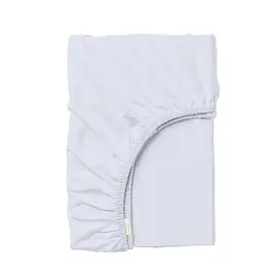 Комплект постільної білизни Cosas євро з простирадлом на резинці SWEDISH FLORAL CS2 200 x 220 см (FlowersYardBlueWhite_El160-96Silver_200) - мініатюра 7