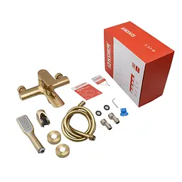Змішувач для ванни з коротким зливом Koer KB-40028-12 KR5307 Золотий - мініатюра 8