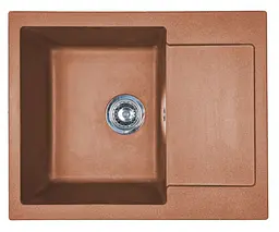 Кухонна мийка Adamant MINIMAL terra-cotta 615x495x200 мм, з крилом 61,5 см