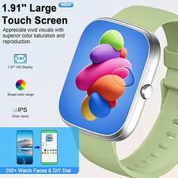 Смарт-годинник Jugeman AMOLED з Bluetooth-дзвінками, 5ATM, пульсометром та 130+ спортивними режимами зелений - мініатюра 6