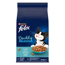 Сухий корм Felix Doubly Delicious для дорослих котів з лососем, океанічною рибою та буряком 10 кг - мініатюра 2