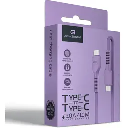 Дата кабель USB-C to USB-C 1.0m AR88 3A purple Armorstandart (ARM65291) - мініатюра 4