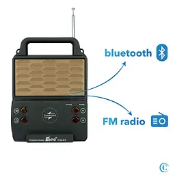 Сонячна зарядна система Solar FP-05WSL + 2 ліхтаря + радіо + Bluetooth + бездротова зарядка - мініатюра 5