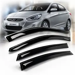 Дефлектори вікон вітровики для Hyundai Accent Solaris 2010-2017 Скотч 3М Voron Glass