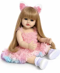 Реалістична Кукла Реборн 55 см повністю вінілова Doll Reborn Baby Born К0100312