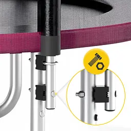 Батут із зовнішньою сіткою 4FIZJO Classic 8FT 252 см Black/Pink (P-5907739314536) - мініатюра 7