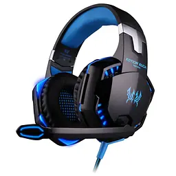 Геймерські навушники Kotion Each G2000 Pro Gaming з підсвіткою чорно-сині