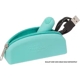 Сумка для зберігання секс-іграшок PowerBullet - silicone Storage ZippeRed Bag Teal - мініатюра 4