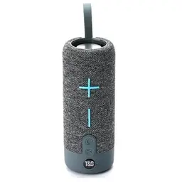 Портативна бездротова Bluetooth-колонка TG-619C з потужним звучанням LED-підсвіткою та ремінцем для перенесення Сірий