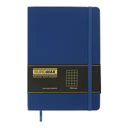 Блокнот діловий Buromax Logo2U Touch Me А5 96 арк. в клітинку обкладинка штучна шкіра синій (BM.295102-02) - мініатюра 2