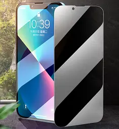 Захисне скло DK Full Glue Антишпигун для Apple iPhone 13 Pro Max 013350 black - мініатюра 7