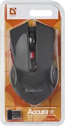 Мишка Defender Accura MM-275 Black-Red (52276) - мініатюра 4