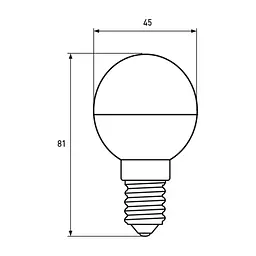Лампочка Eurolamp LED ECO серия "P" G45 7W 700Lm E14 4000K (LED-G45-07144(P)) - мініатюра 3