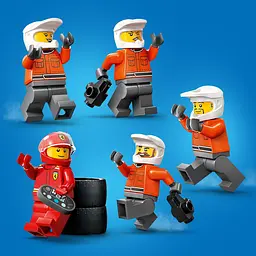 Конструктор LEGO City Піт-стоп і піт-екіпаж F1 з болідом Ferrari 322 деталі (60443) - мініатюра 7