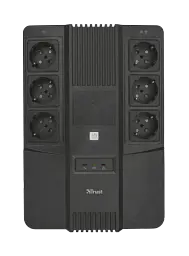 Джерело безперебійного живлення Trust Maxxon 800VA UPS, Black, встроенный аккумулятор, 6 розеток, защита от перенапряжений (IEC) (23326)
