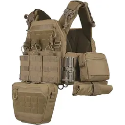 Плитоноска Kiborg GU gen.2 + 6 підсумків Coyote (1000-k66002)