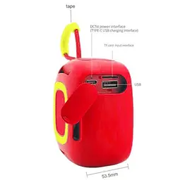 Портативна Bluetooth-колонка T&G TG659 бездротова переносна колонка з вологозахистом Червоний - мініатюра 3