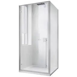 Душова кабіна без піддону Koer SR SC08-90x90x200-TR-01 прозоре скло Easy Clean 6 мм, хром KR5371, Універсальна, прозорий, хром