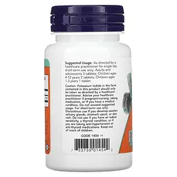 Вітаміни та мінерали NOW Potassium Iodide, 60 таблеток - мініатюра 3