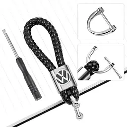 Стильний шкіряний брелок з логотипом Volkswagen