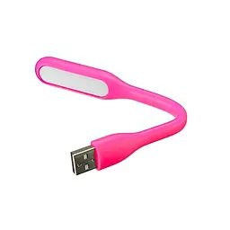 Usb лампа для ноутбука гнучка світильник від повербанка рожевий 1.2W 169х18мм лампа для клавіатури