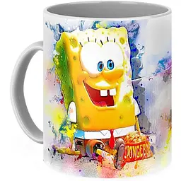 Кухоль GeekLand SpongeBob SquarePants  акварель SB 02.16 330 мл білий - мініатюра 3