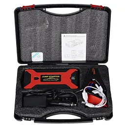 Пускозарядний пристрій червоний JUMP STARTER JX27 WITH PUMP 99800 мАг • Автомобільний стартовий блок з компресором та зарядкою - мініатюра 4