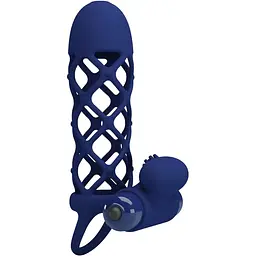 Насадка на пеніс Pretty Love Penis Sleeve 13.5 см синій